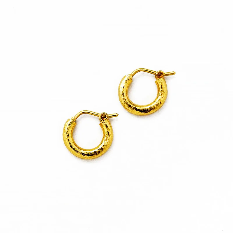 Pear-shaped earrings-Elizabeth Locke Baby Hoop Earrings