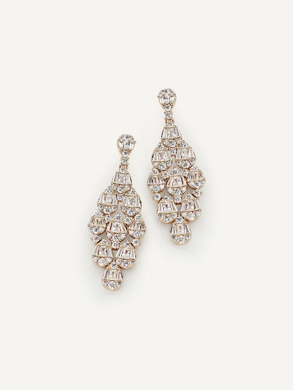 Scalloped edge earrings-Geneva Drops