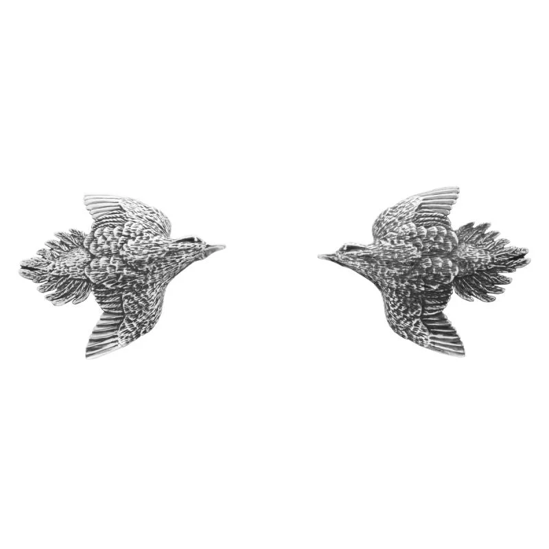 Wraparound earrings-Grainger McKoy Sterling Silver Large Dove Earrings