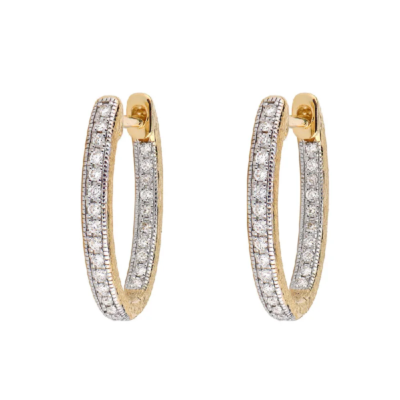 Three-stone earrings-Jude Frances Delicate Small Oval Hoop Earrings