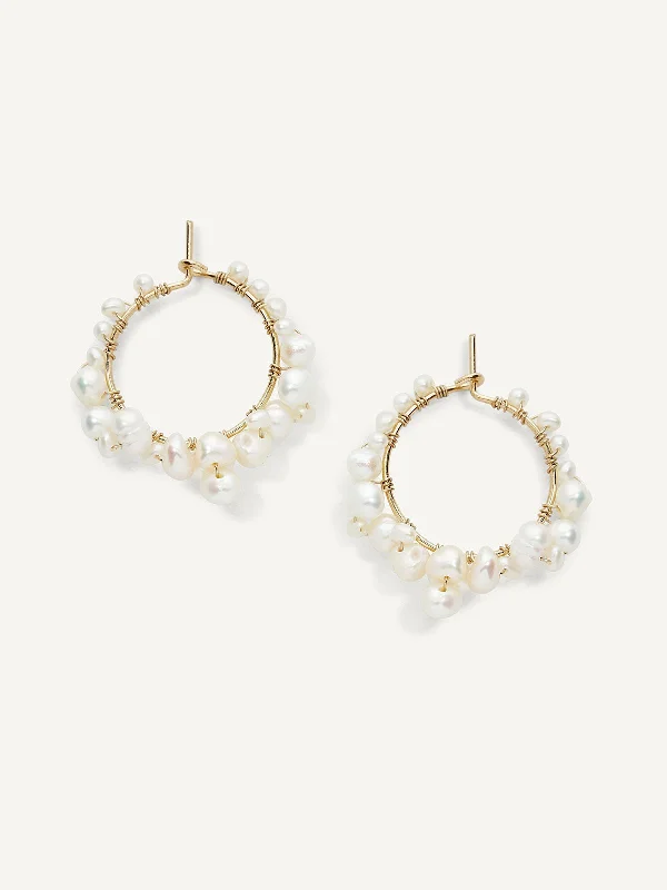 Floating diamond earrings-Mini Cruz Hoops