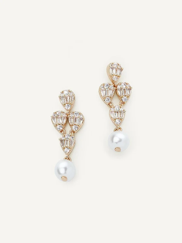 Heart-cut earrings-Odella Drops