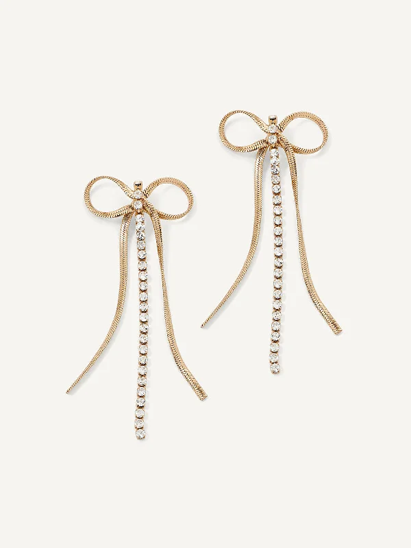 Modern minimalist earrings-Selene Bow Earrings