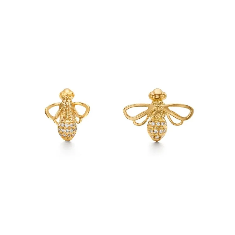 Vintage citrine earrings-Temple St. Clair Busy Bee Earrings