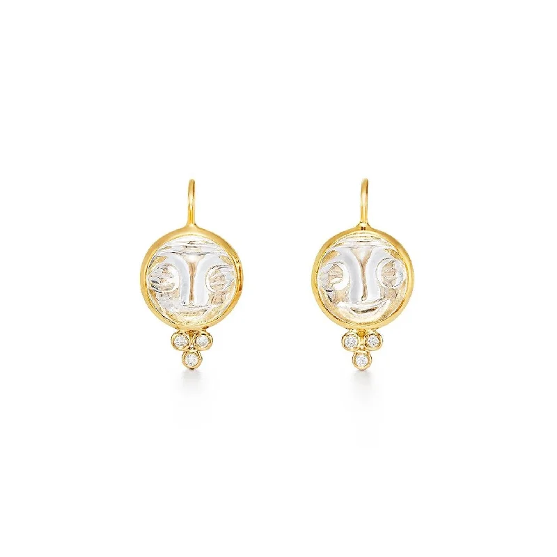 Minimalist knot earrings-Temple St. Clair Moonface Earrings