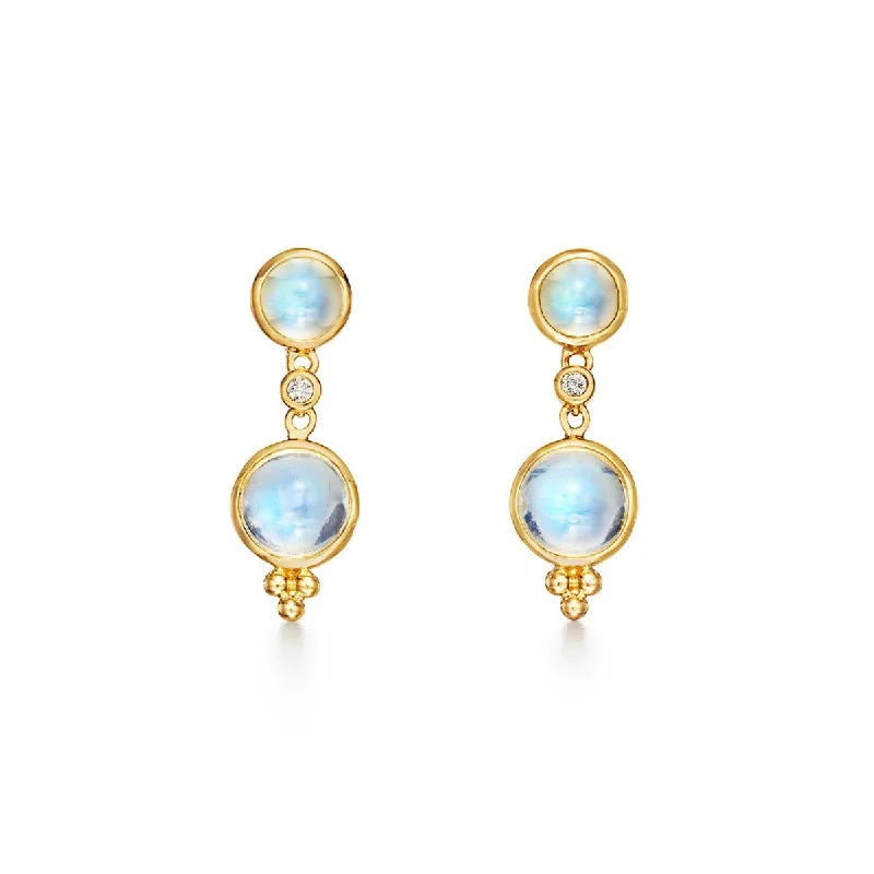 Multi-stone earrings-Temple St. Clair Moonstone Double Drop Earrings