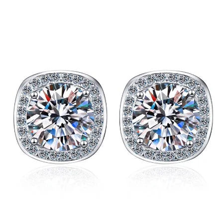 Glittering diamond earrings-Briella Lab Diamond Earrings