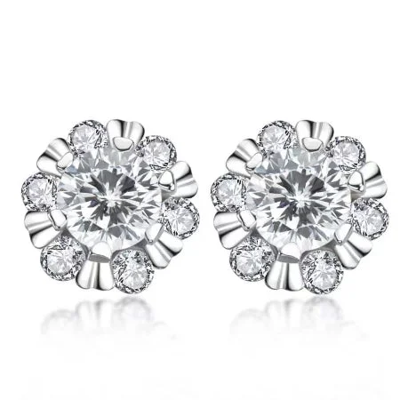 Glittering diamond earrings-Ella Diamond Earrings