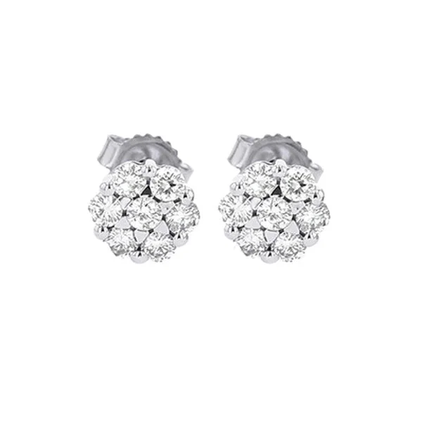 Starburst earrings-14KT WHITE GOLD DIAMOND (1/3CTW) EARRING