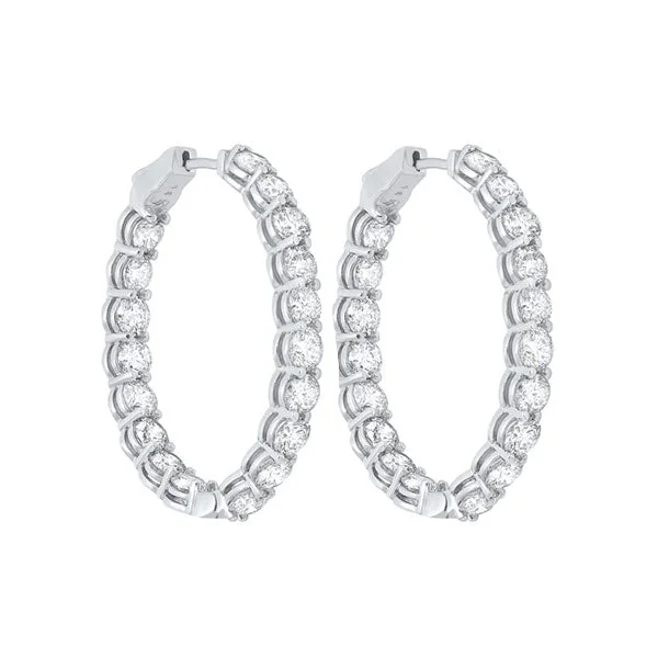 Concave earrings-14KT WHITE GOLD DIAMOND (11CTW) EARRING