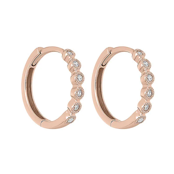 Claw-set earrings-14KT ROSE GOLD DIAMOND (1/6CTW) EARRING