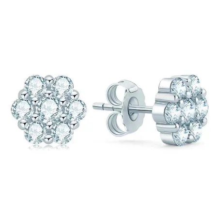 Puzzle design earrings-Franz Lab Diamond Earrings