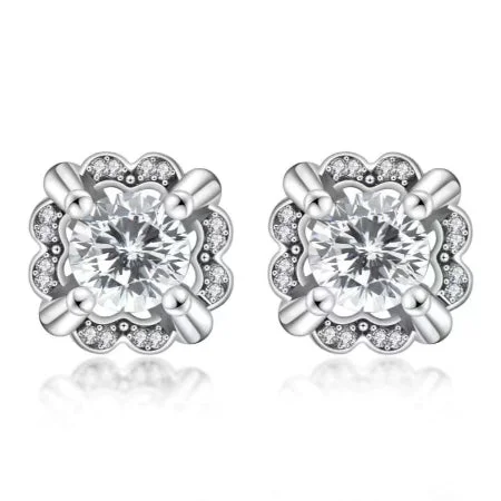 Embossed gem earrings-Hailey Lab Diamond Earrings