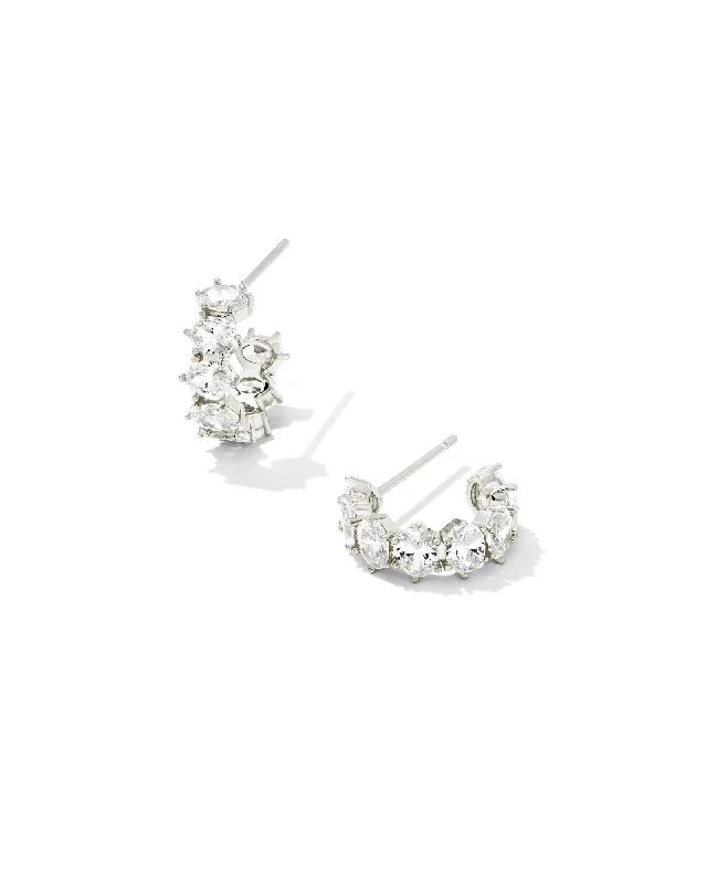 Polka dot earrings-Kendra Scott Cailin Crystal Huggies