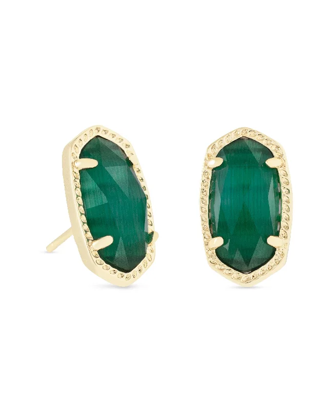 Spiked design earrings-Kendra Scott Ellie Emerald Cats Eye Earrings