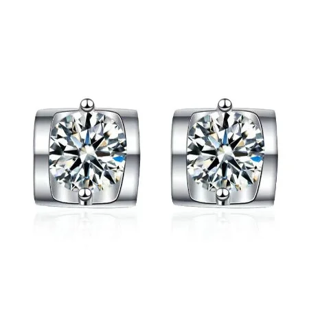 Concave earrings-Naomi Diamond Earrings