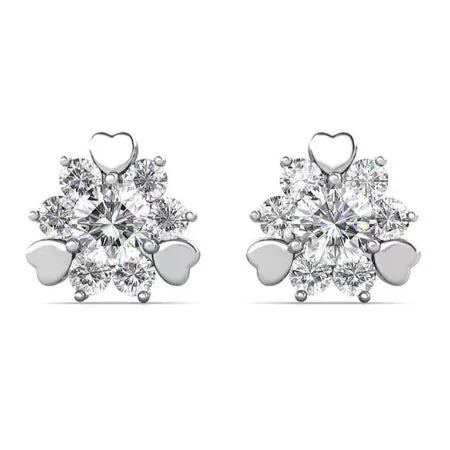 Faceted gem earrings-Valeria Diamond Earrings